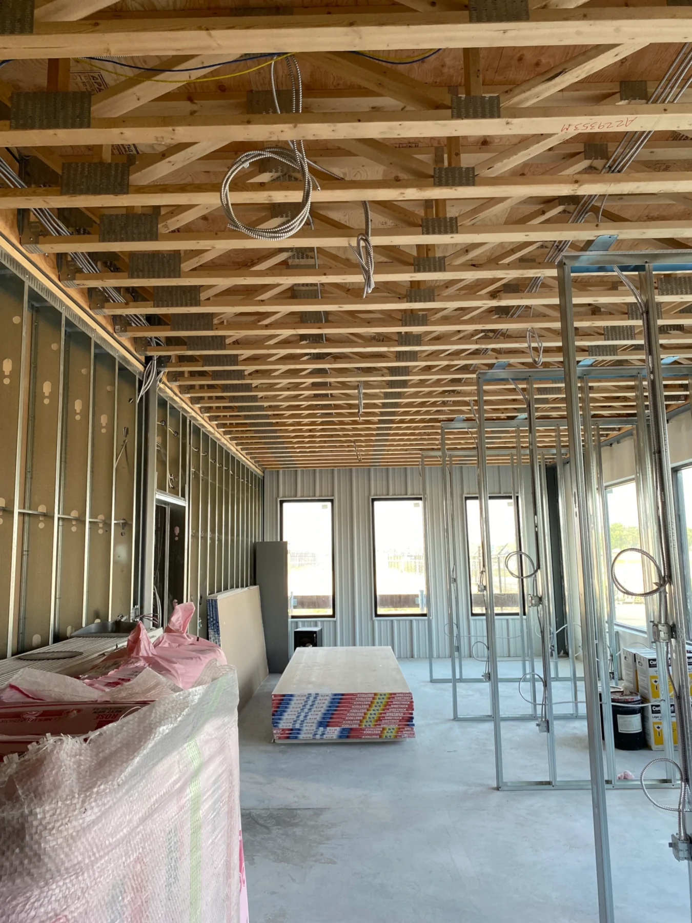 Commercial Electrical Installation Office Space Ceiling AC90 BX 12/2 Permit LiORA Electric Manitoba Electrical Contractor